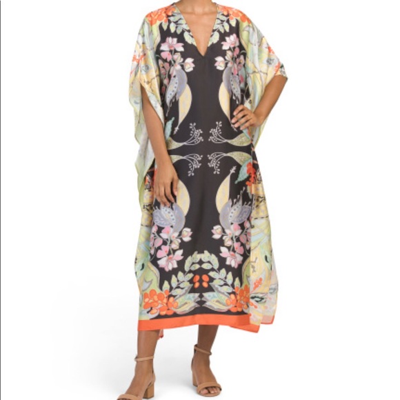 Zara Printed Kaftan Dress NWT - Picture 3 of 9
